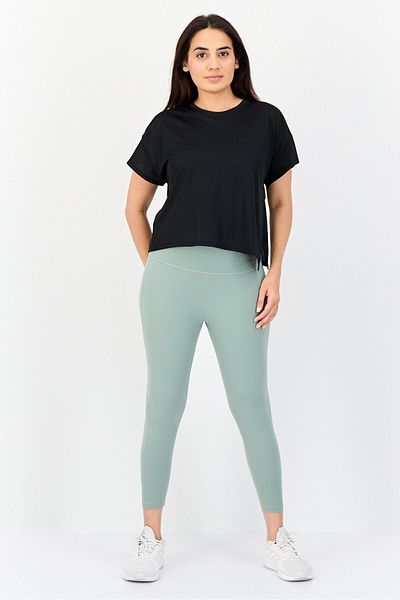 adidas Women Sportswear Fit Short Sleeve Outdoor Top, Black