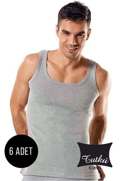 Tutku Men's 100% Cotton Undershirts 6 Pack