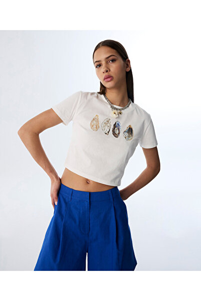 Twist SUNİ İNCİLİ T-SHIRT