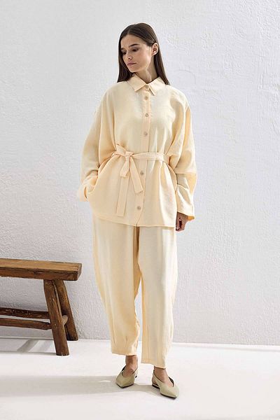 Hooopstore Σετ παντελονιών Basic Oversize Cream
