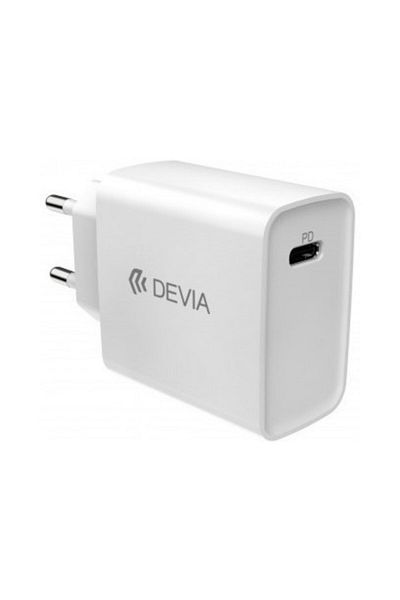REDz Accessories Încărcător de rețea cu port Type-C, DEVIA, PD 20W, alb