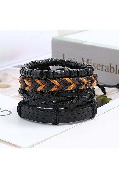 SIC MODA Set of 4 eco-leather bracelets SIC MODA 4348