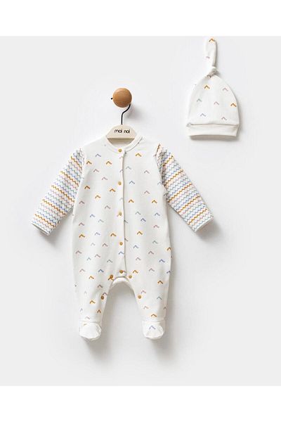 Moi Noi Little Emu Zigzag Hat Jumpsuit