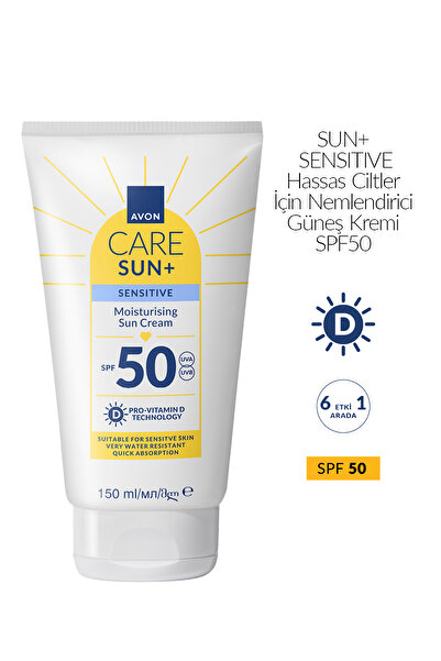 AVON SUN+ PROTECT Hassas Ciltler İçin Nemlendirici Güneş Kremi SPF 50 150ml