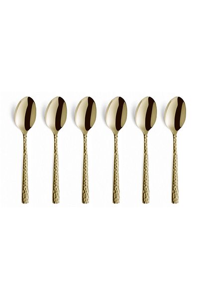 Amefa Set Of 6 Coffee Spoons, , Felicity, Stainless Steel, Champagne