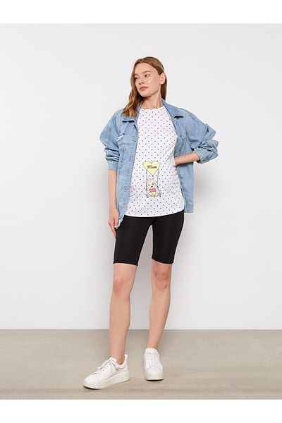 LC Waikiki Pantaloni scurți de maternitate drepti cu panouri abdominale (S2)