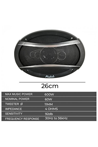 Generic Car Speakers 2 Pcs Set 6 x 9 Coaxial 5 Way Speaker For Stereo Audio Video Player 600W 5 Way