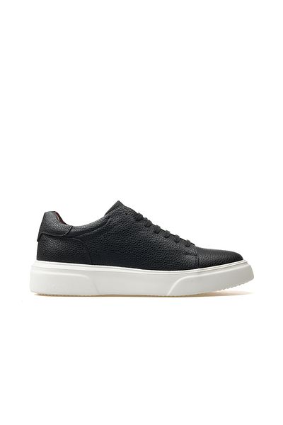 Lufian Tommy Men's Black Genuine Leather Casual Shoes - 25Y 111230187   M