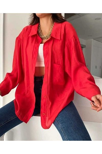 blackbonds Women's Linen Shirt Summer Oversize Shirt New Season