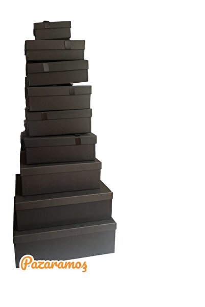 PAZARAKOŞ Damat Bohçası 9 Lu siyah Büyük Boy Xxl Beden Hediye Kutusu En Ideal...