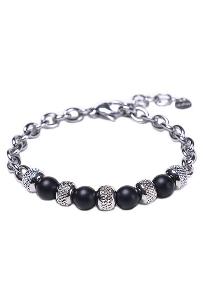 SIC MODA Stainless steel and lava bracelet Sic Moda 5425A
