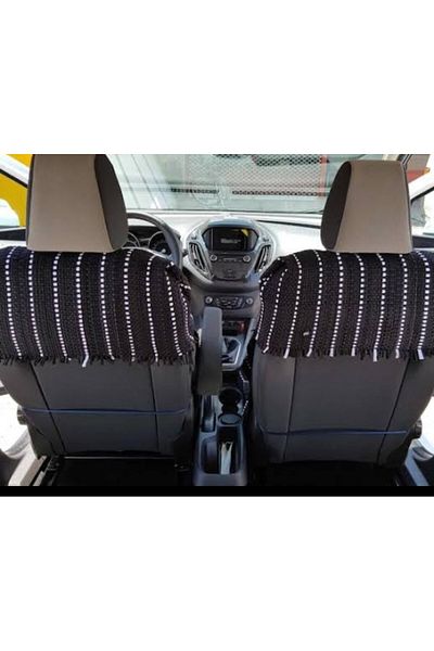 Taşkın Home Anti-Sweat Car Rug Front 2 Pilots and Back Seat Cover Set of 3 100% Cotton