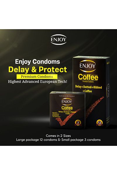 Enjoy Mint Premium Condoms – 3pcs | Ultra-thin, Cooling Sensation, Lubricated & Safe