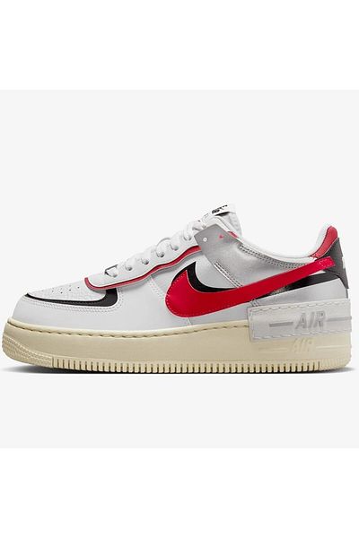 Nike Air Force 1 Shadow Sneaker Unisex Genuine Leather Casual Sports Shoes White Red