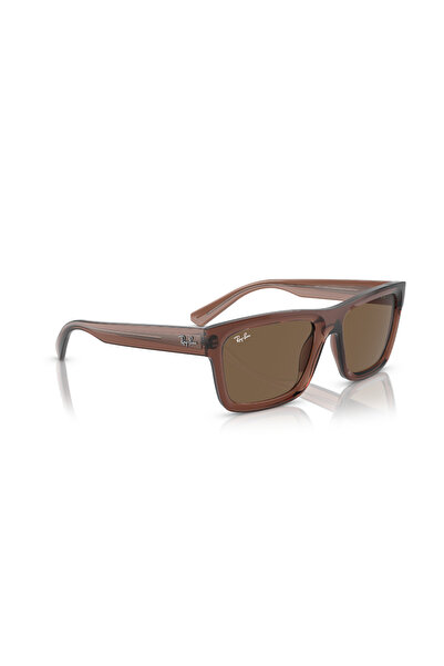 Ray-Ban Ray Ban Unisex Rectangle Warren Sunglasses- Rb 4396 - Lense Size:54mm - Transparent Brown