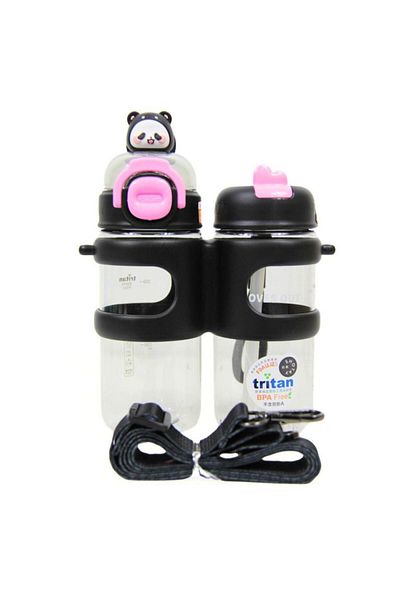 Shotay Water Flask 2 Compartments Tritan Black 900ml