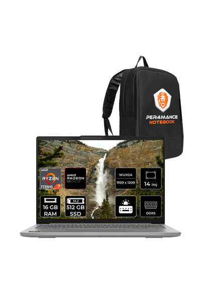 LENOVO Ideapad Slim 5 R7 7735HS 16GB DDR5 512GB SSD Radeon Graphics 14'' WUXG...