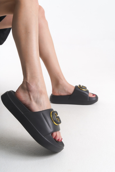 Riccon Lisronyn Women's Slippers 0012181 Black