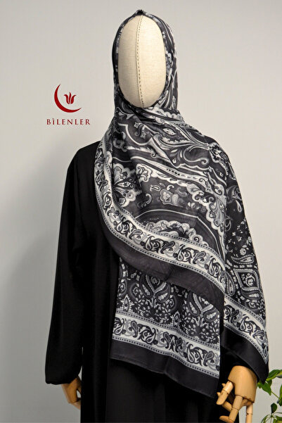 Bilenler Şal din bumbac cu model etnic – 70x190 cm