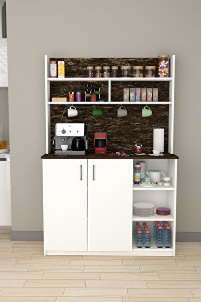 asratrend %100 MDFLAM Kahve Köşesi Çok Amaçlı Mutfak Dolabı KAHVE02