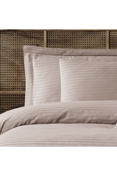 Class Home Collection Set de lenjerie de pat Class Home Collection 100% bumbac satinat 210 filamente, 6 buc., husă pilotă 200x220 cm, Modest Camel