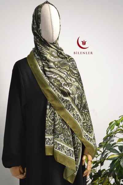 Bilenler Бавовняний шарф з етнічним візерунком – 70x190 см
