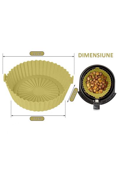 NEXTLY Forma Din Silicon Pentru Airfryer, Microunde, Cuptor, Tigai, Reutilizabila, Usor De Spalat
