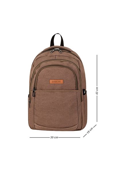 barberri Canvas Fabric Orthopedic Soft Back Support Daily School and Backpack with Laptop Compartment