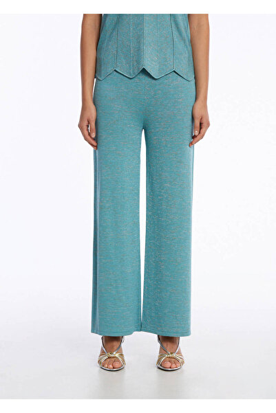 Knitss Зручні в'язані штани бірюзового кольору