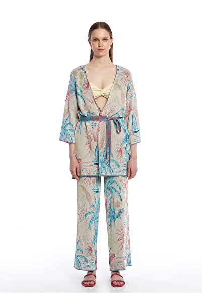 Knitss Πλεκτό παντελόνι με τροπικό σχέδιο