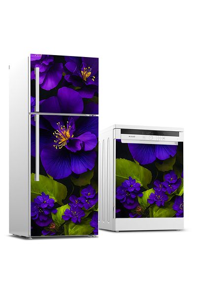 Tilki Dünyası Refrigerator and Dishwasher Set Sticker 0402