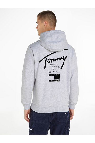 Tommy Hilfiger Mens Gray Zip Through Hoodie