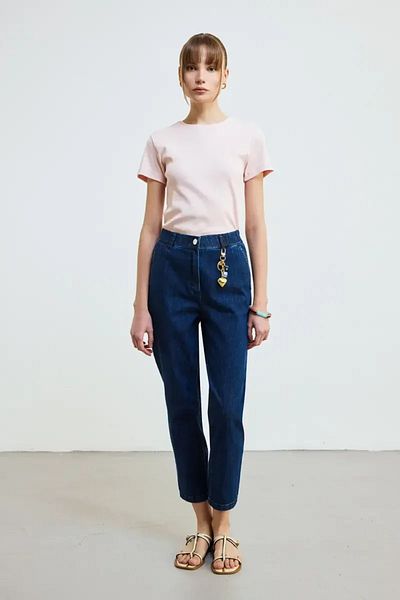 Gusto Pantaloni Blue Mom Jean