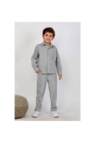 CİCHLİD Men's Cotton Woven Shirt Pants Suit