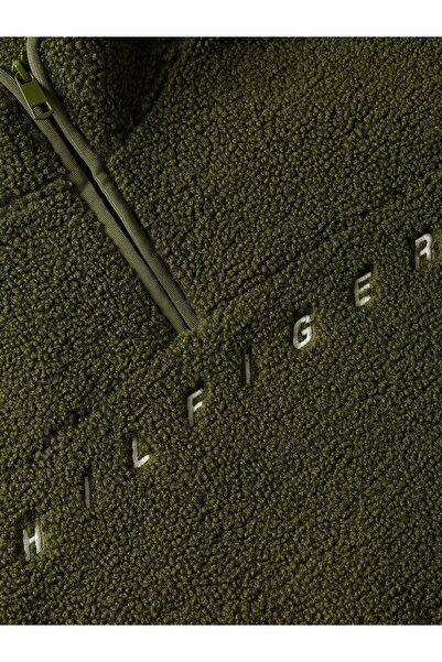 Tommy Hilfiger Womens Green Half Zip Hoodie