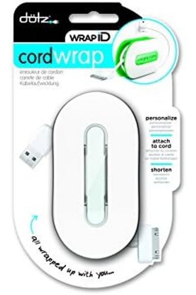 DOTZ WrapID Cord Wrap for Cord and Cable Management, Black (WID34M-CK)