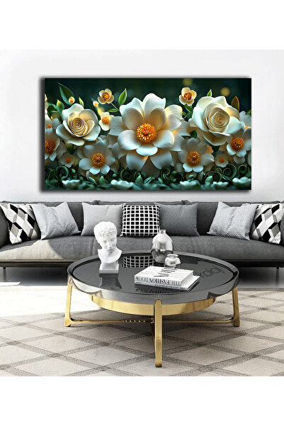 TRADE AYS TREND İNOVAYS Papatya (Bellis perennis) Dekoratif Kanvas Duvar Tablo
