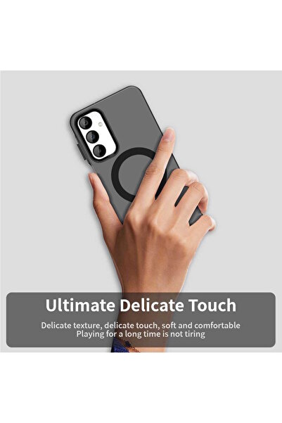 m.tk moveteck Samsung Galaxy A55 Kılıf Kamera Çıkıntılı Mat Magsafe Özellikli Kenarları Renkli Premium Sert Kapak