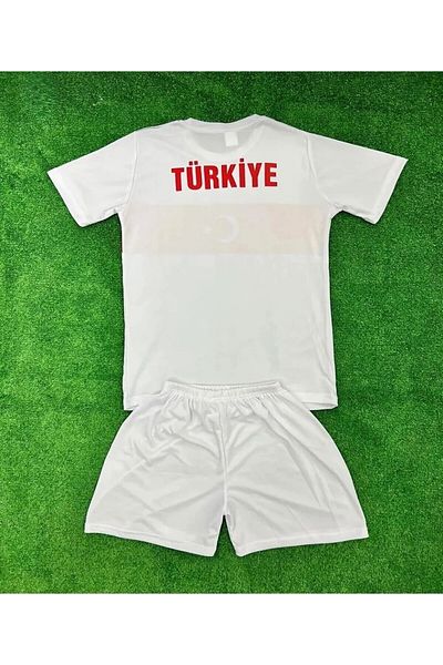 BARBITOS Turkey National Team White Unnamed Children's Jersey Set of 4 Socks-Bracelets Gift Sm11