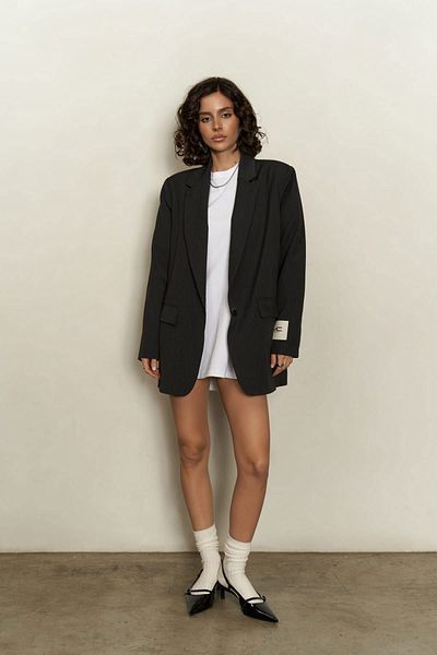 MAİ COLLECTİON Bunda Spencer Anthracite Blazer