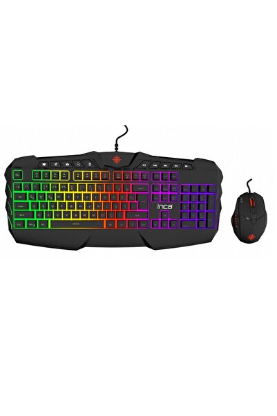 Inca Ruthless IKG-310 Rainbow Effect Oyuncu Gaming Klavye + Mouse Seti