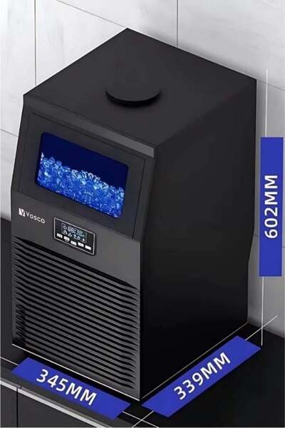 vosco Buz Makinesi 23 Kg/Gün Küp Buz Siyah