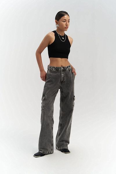 MAİ COLLECTİON Montes Smoked Cargo Jean Trousers