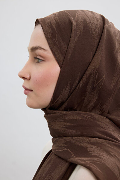 Qef Cotton Line Şal Çikolata Kahve