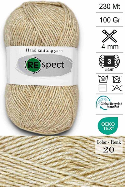 Respect 100gr-230mt Μαλακό Ακρυλικό Μαλλί- Baby Yarn- 20