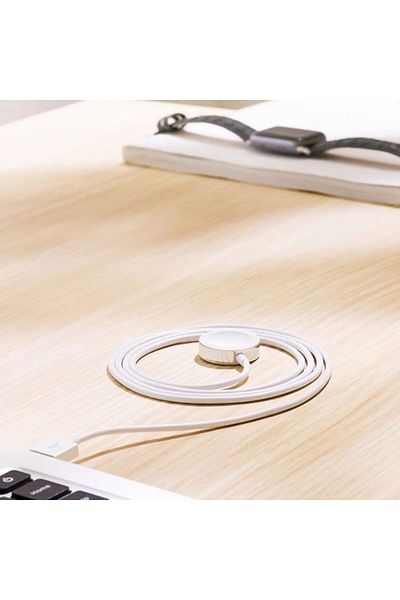 REDz Accessories Încărcător wireless Apple Watch, 1,2 m, Joyroom S-iw001s, mufă USB, alb