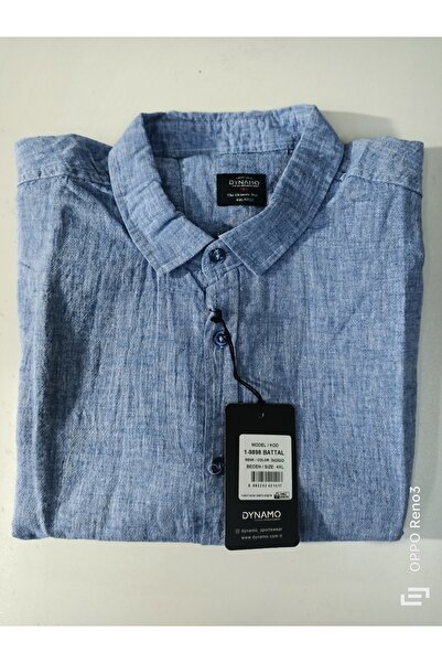 DYNAMO cămașă sport din in, cu mânecă scurtă, mărime mare