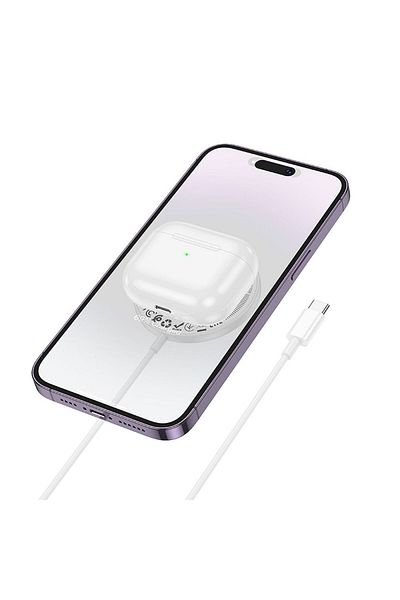 REDz Accessories Încărcător wireless Hoco CW61, MagSafe, 15W, afișaj integrat, alb