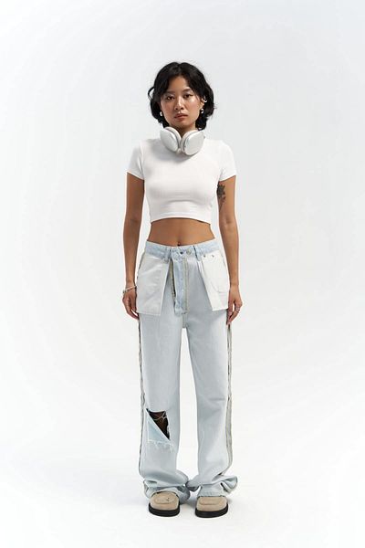 MAİ COLLECTİON Remain Light Blue Reverse Jean Kalhoty