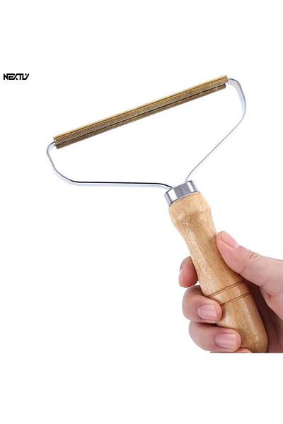 NEXTLY Set of 4 brushes for cleaning lint and animal hair NEXTLY, reusable, ergonomic, wooden handle